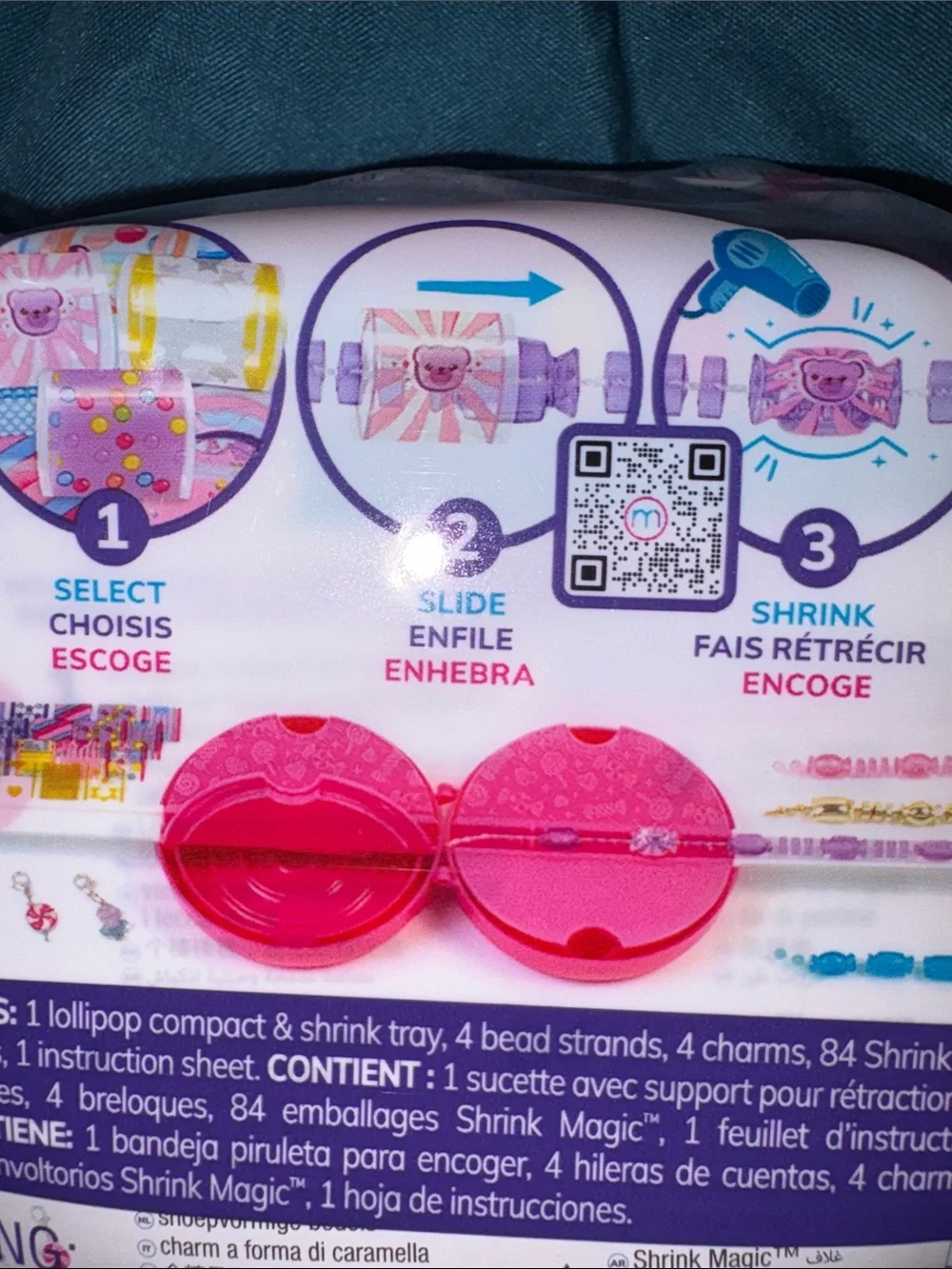Make It Real Shrink Magic DIY Bracelet Kit- Pink